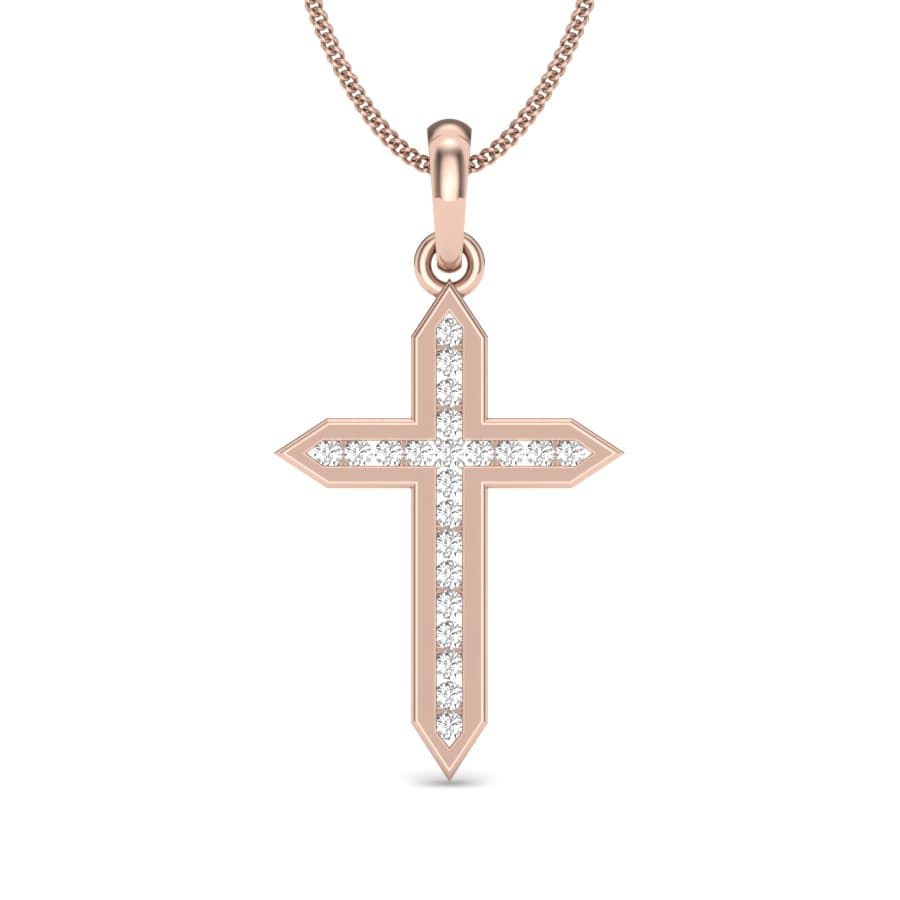 The Cross Sign Diamond Pendant