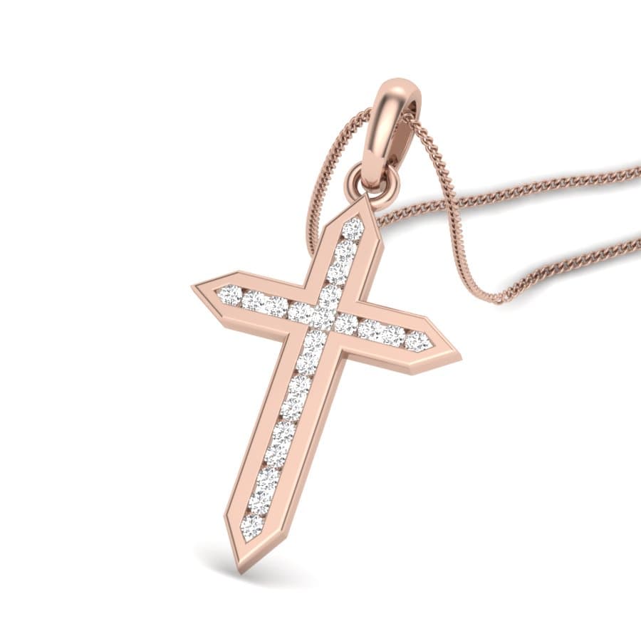 The Cross Sign Diamond Pendant