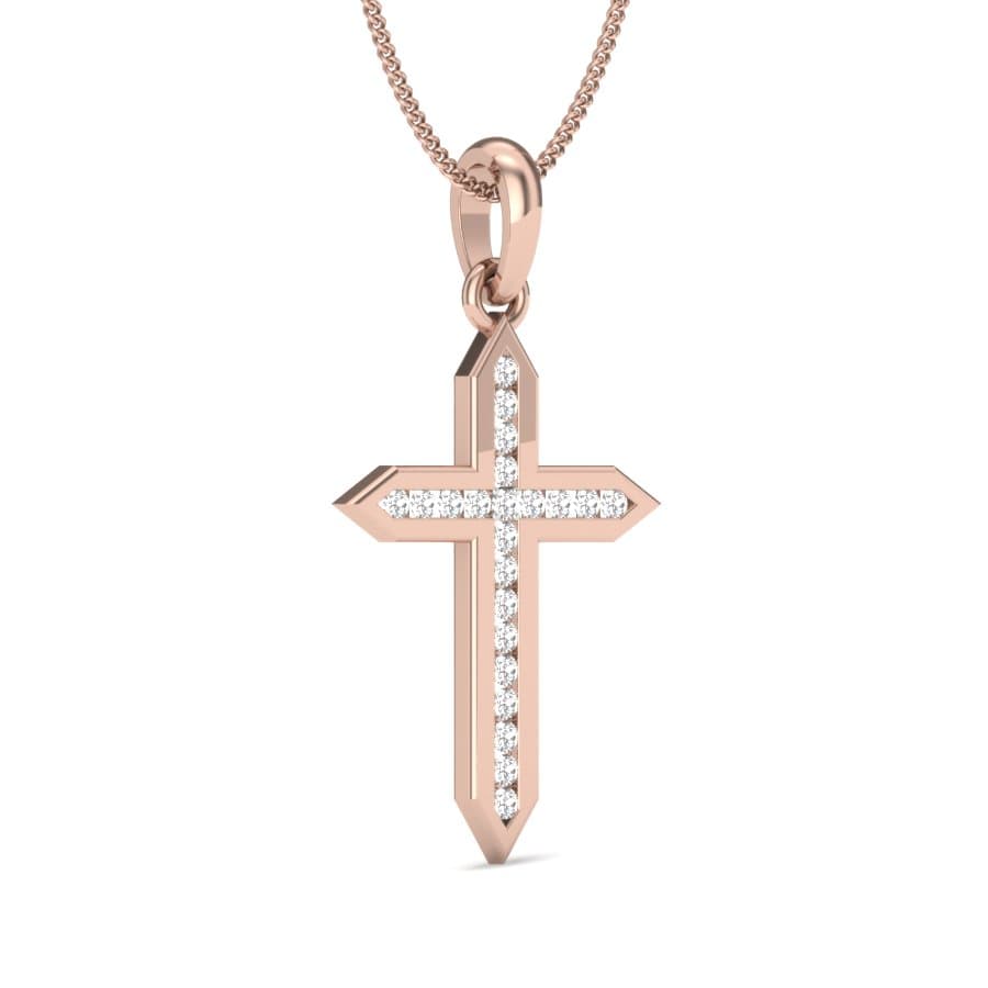 The Cross Sign Diamond Pendant