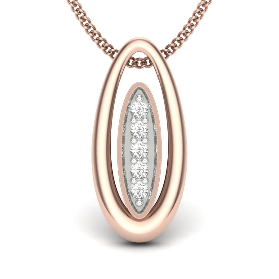 Duo Oval Diamond Pendant