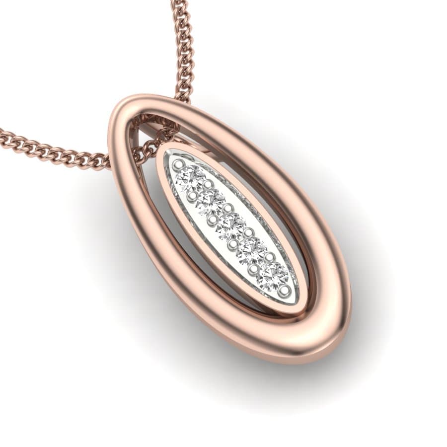 Duo Oval Diamond Pendant