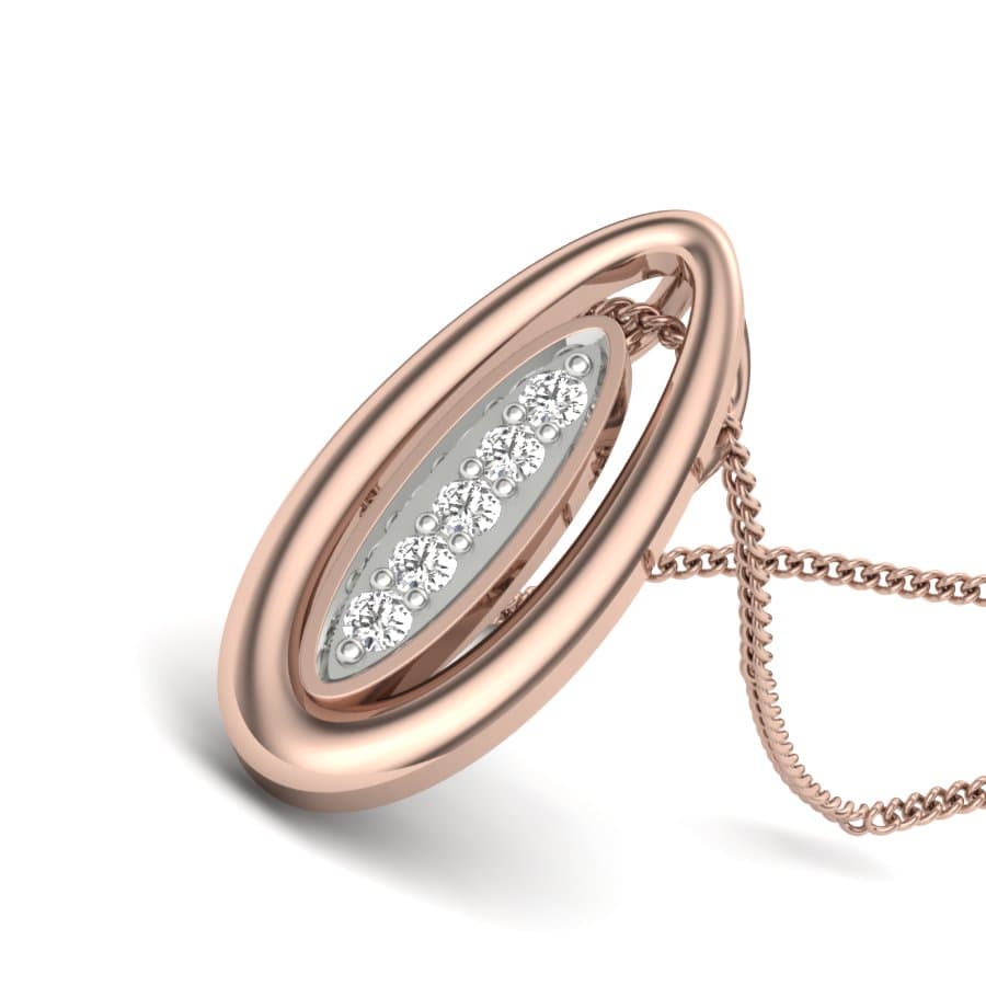 Duo Oval Diamond Pendant
