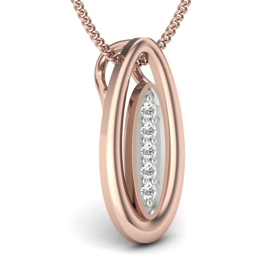 Duo Oval Diamond Pendant
