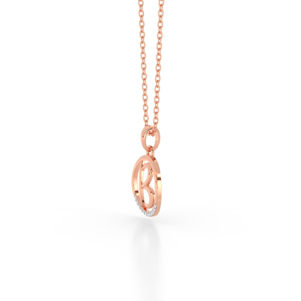 The Initial B Diamond Pendant
