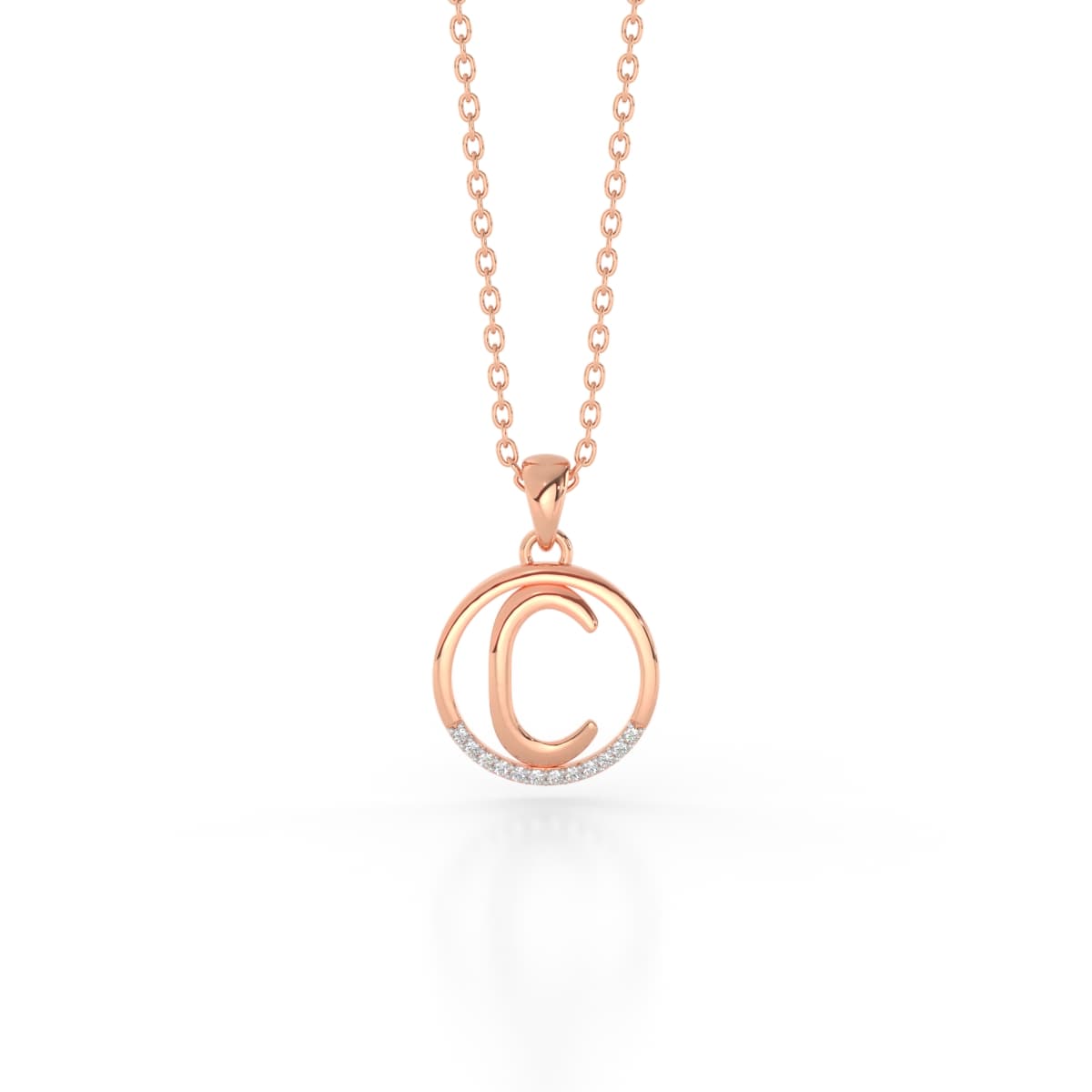 The Initial C Diamond Pendant