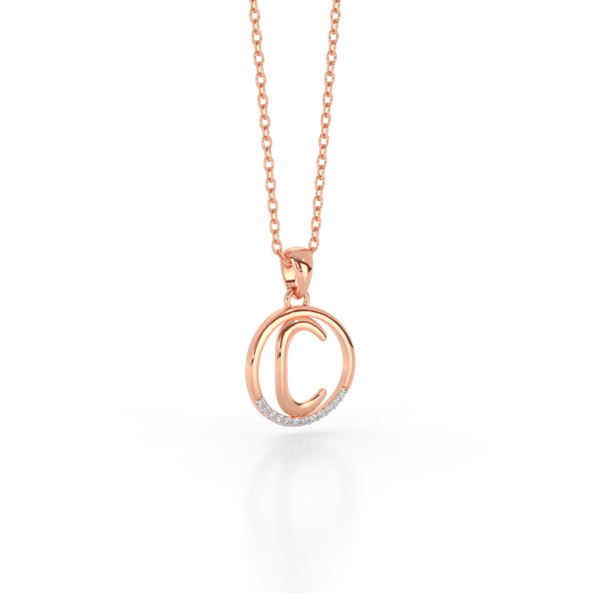 The Initial C Diamond Pendant