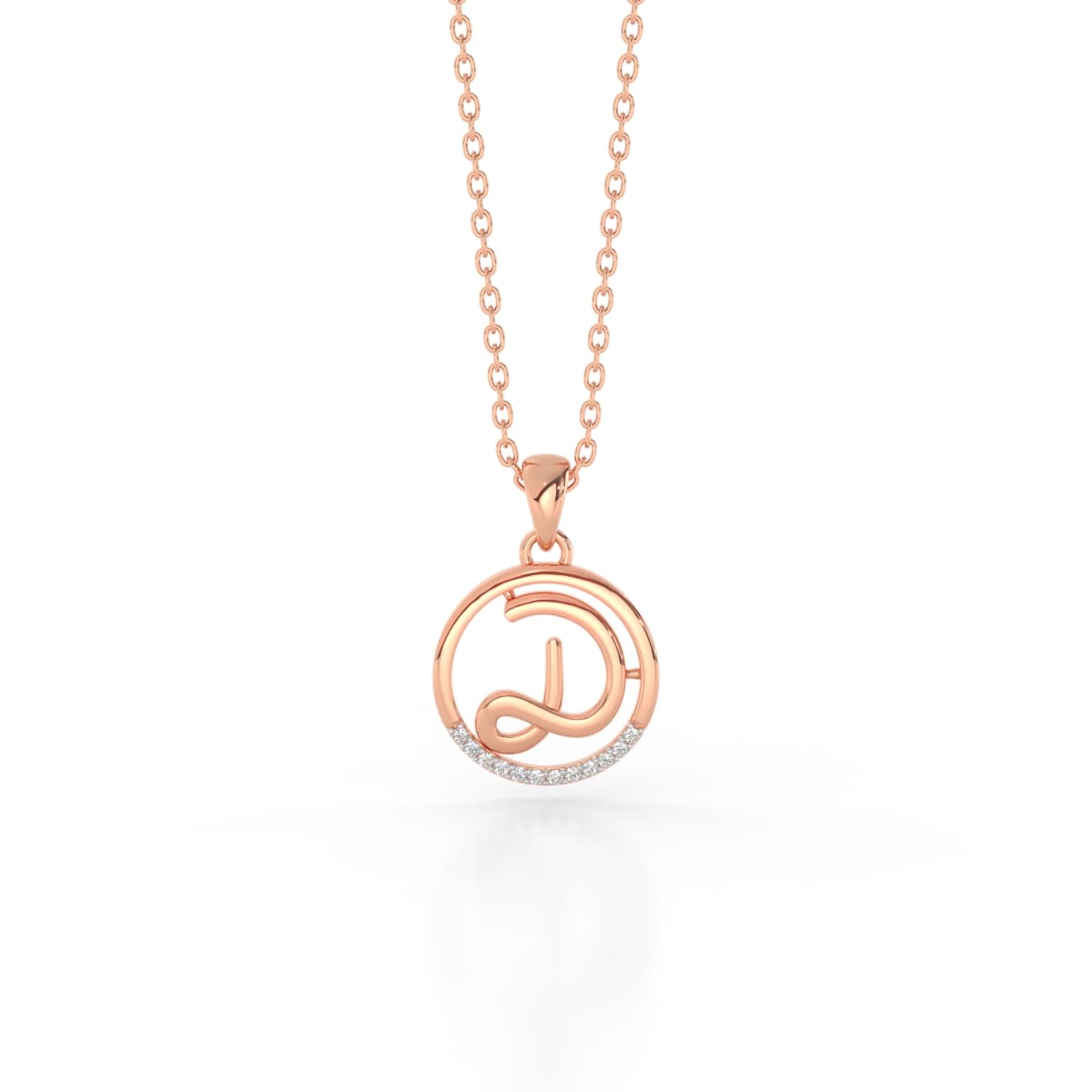 Frame D Diamond Pendant