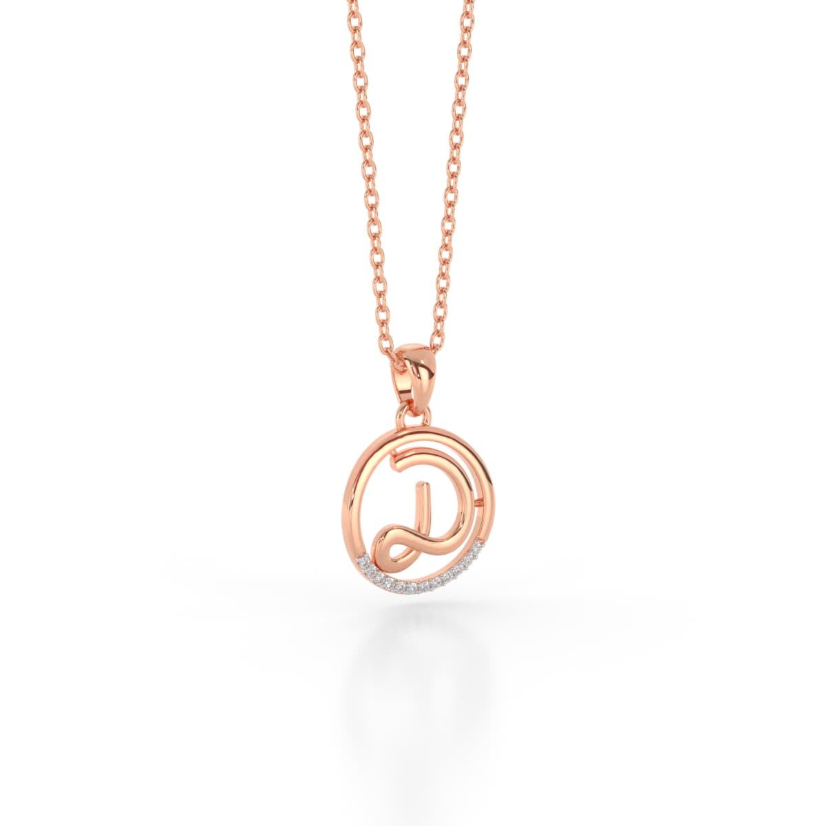 Frame D Diamond Pendant