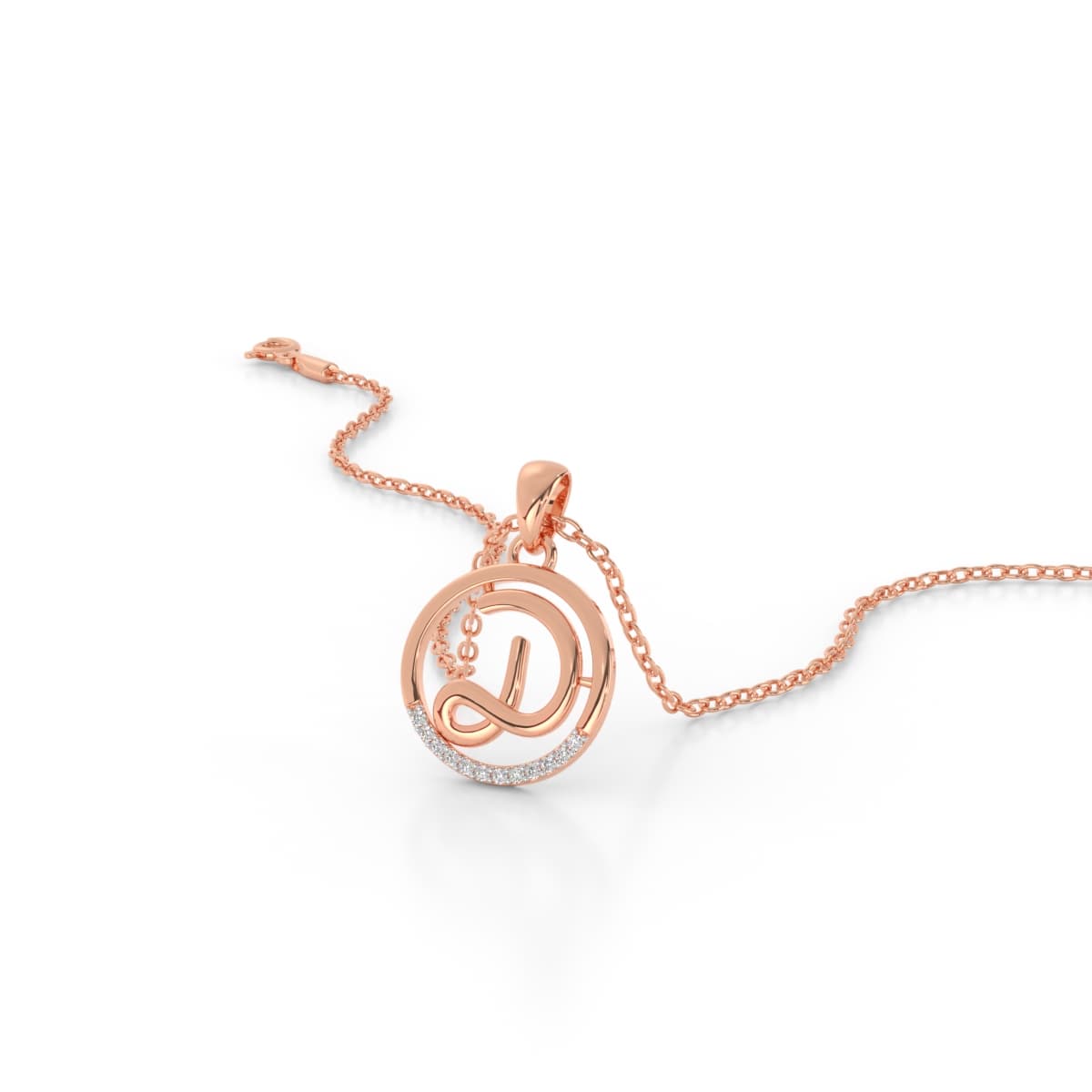 Frame D Diamond Pendant