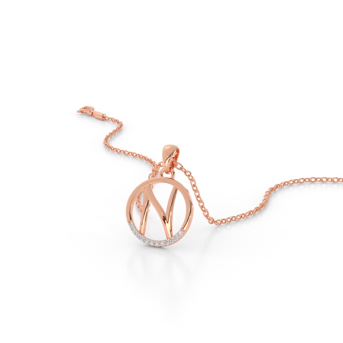 The Initial N Diamond Pendant