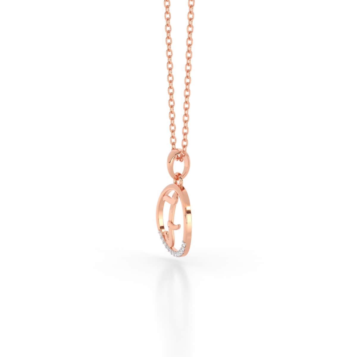 The Initial F Diamond Pendant