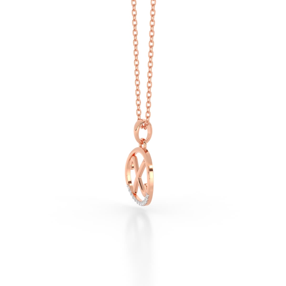 The Initial X Diamond Pendant