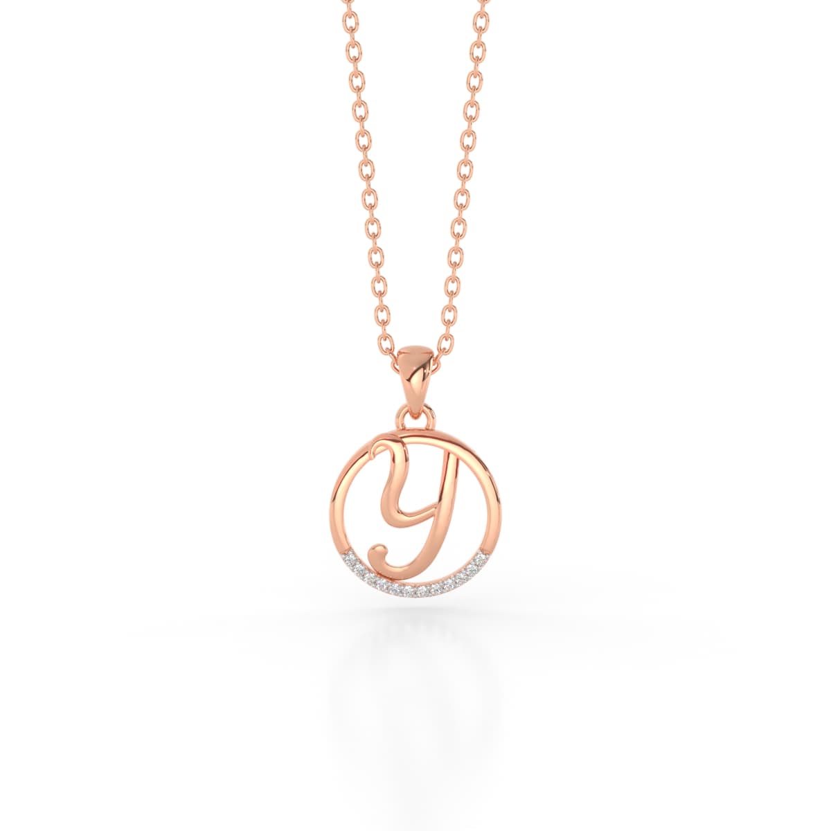 The Y Alphabet Diamond Pendant