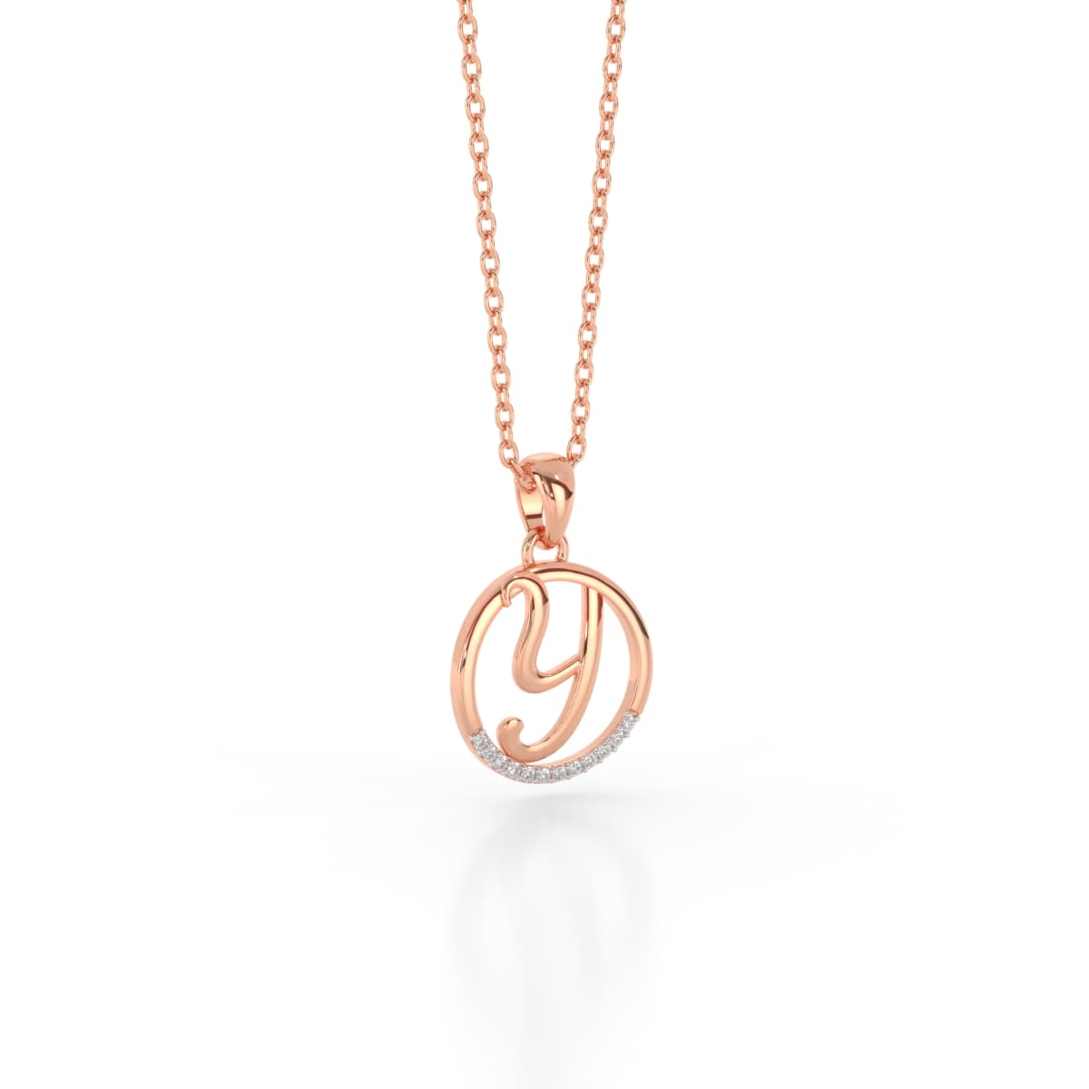 The Y Alphabet Diamond Pendant