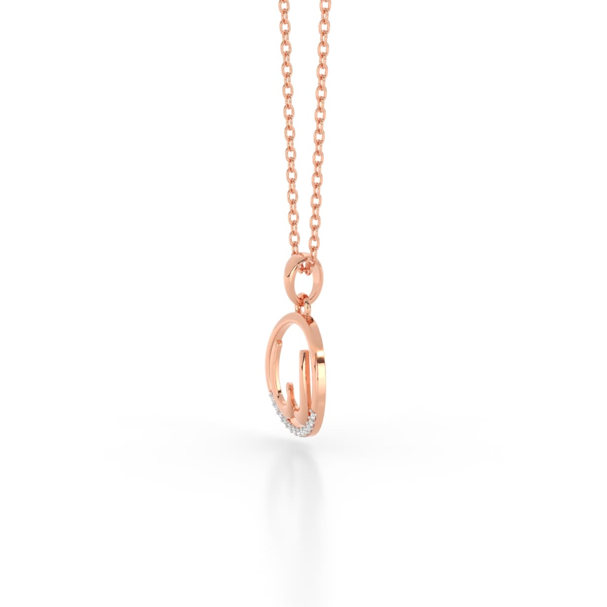 The W Alphabet Diamond Pendant
