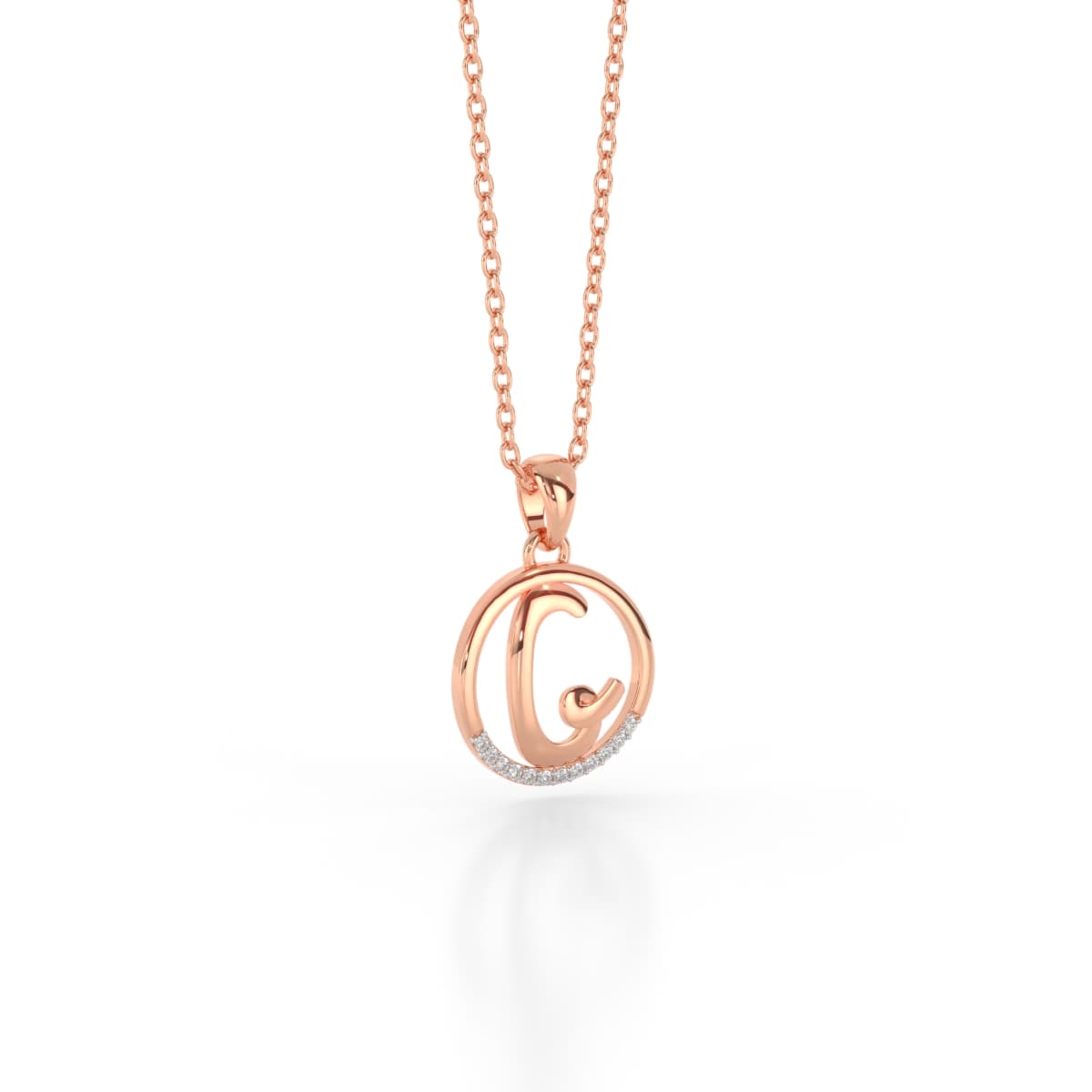 The Initial G Diamond Pendant