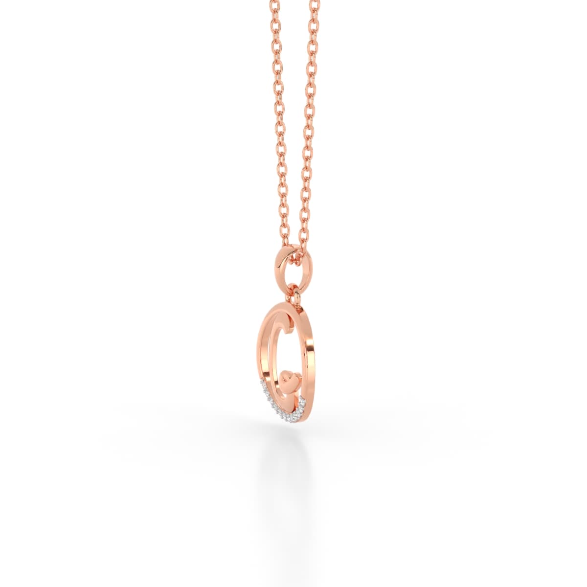 The Initial G Diamond Pendant