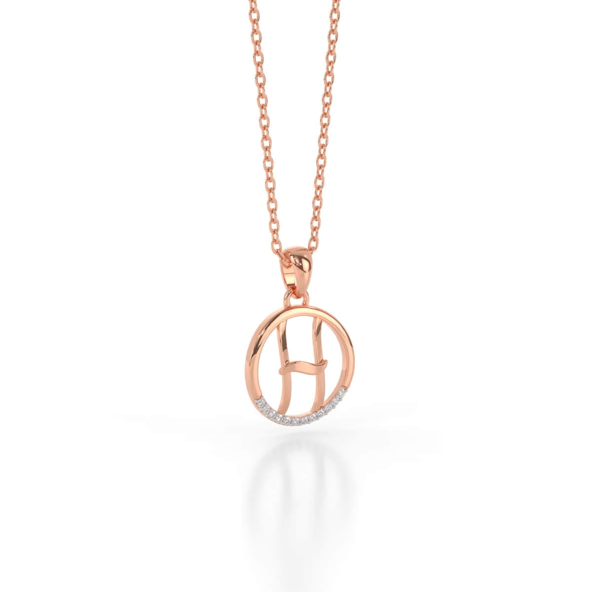 The H Alphabet Diamond Pendant