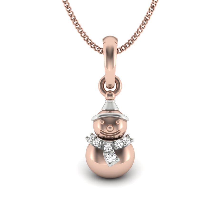 Snow Man Diamond Pendant