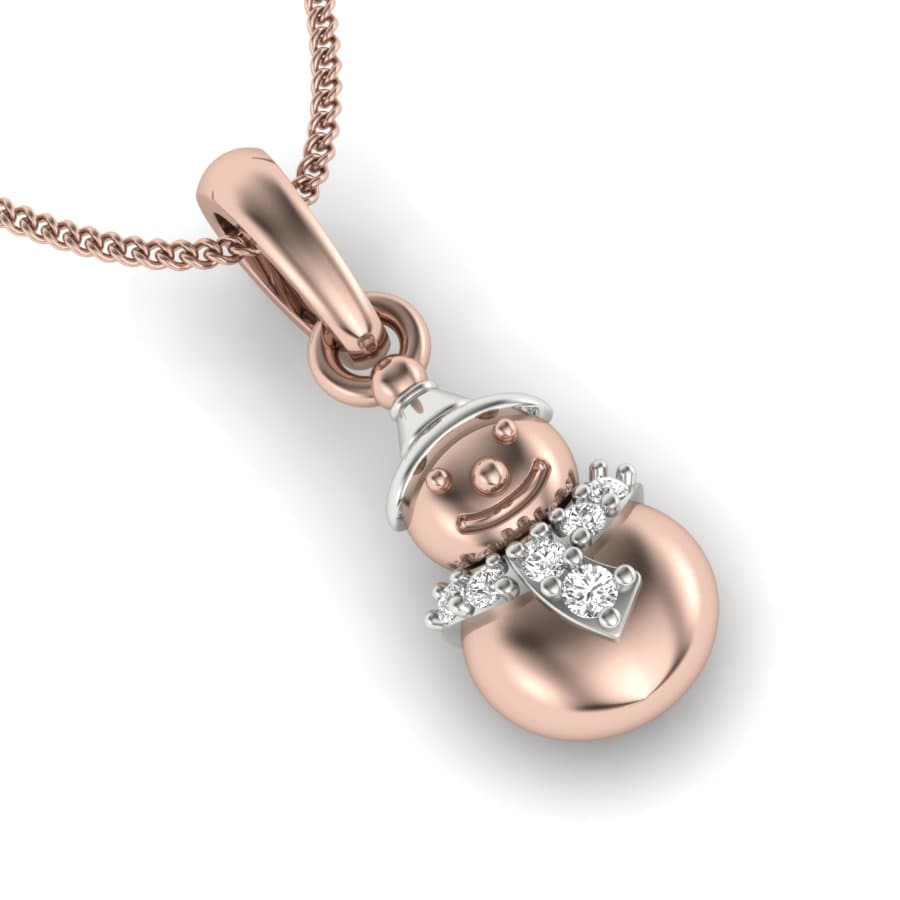 Snow Man Diamond Pendant
