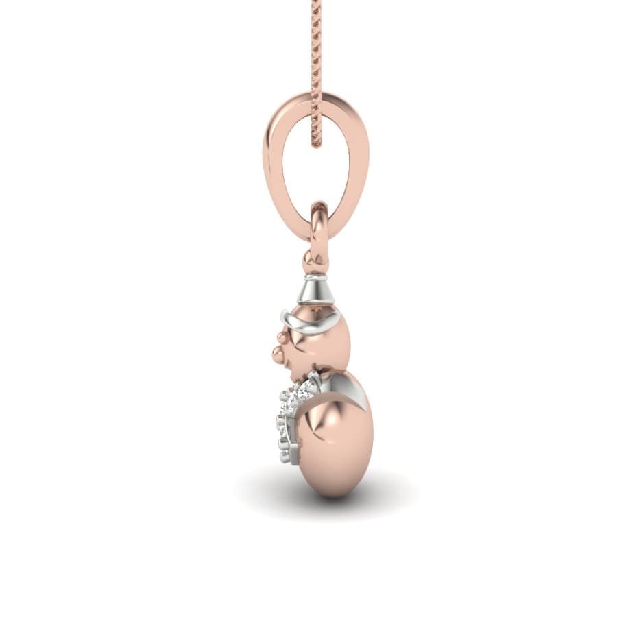 Snow Man Diamond Pendant