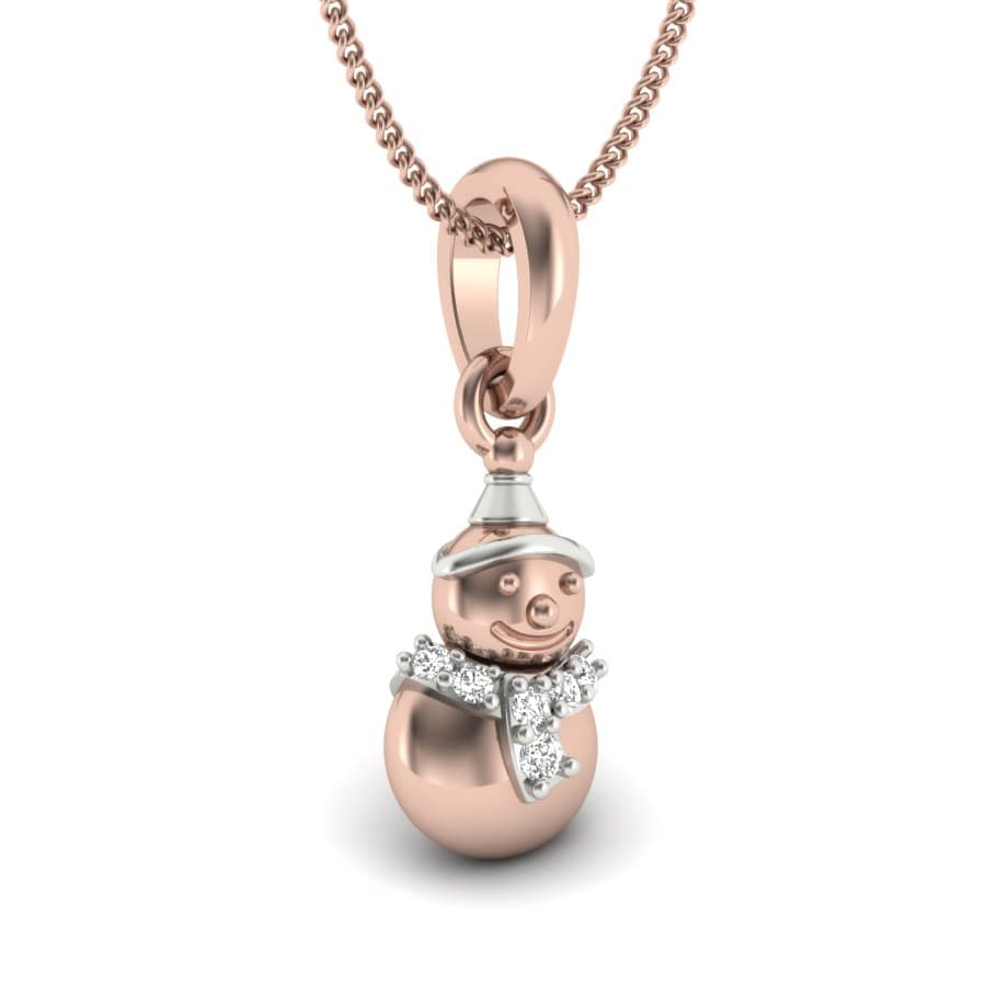 Snow Man Diamond Pendant