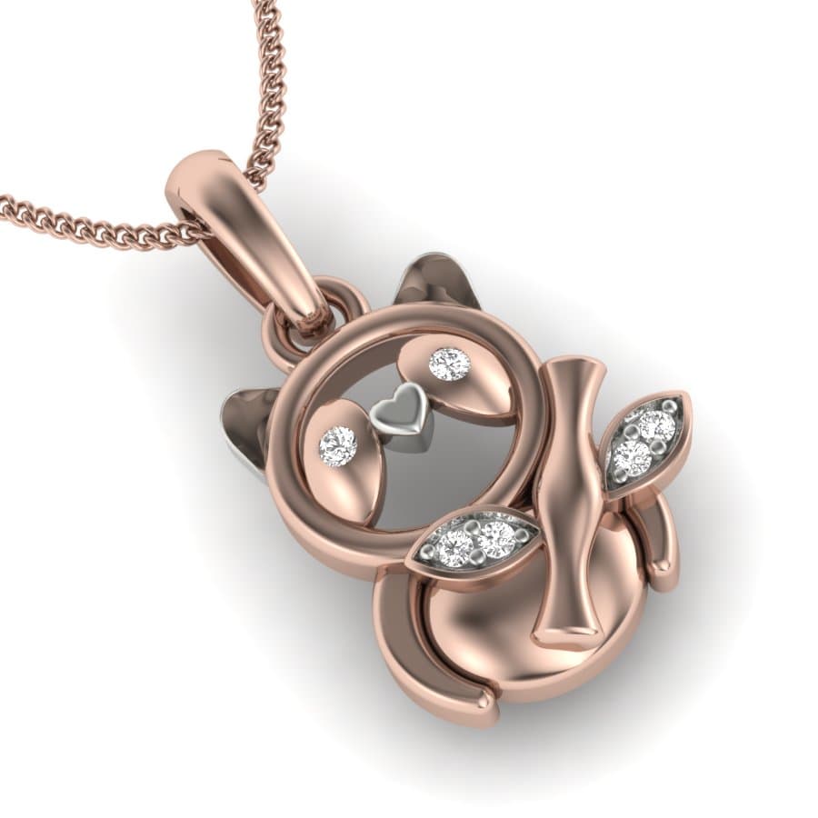 Cuddly Panda Kids Diamond Pendant