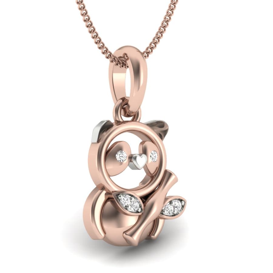 Cuddly Panda Kids Diamond Pendant