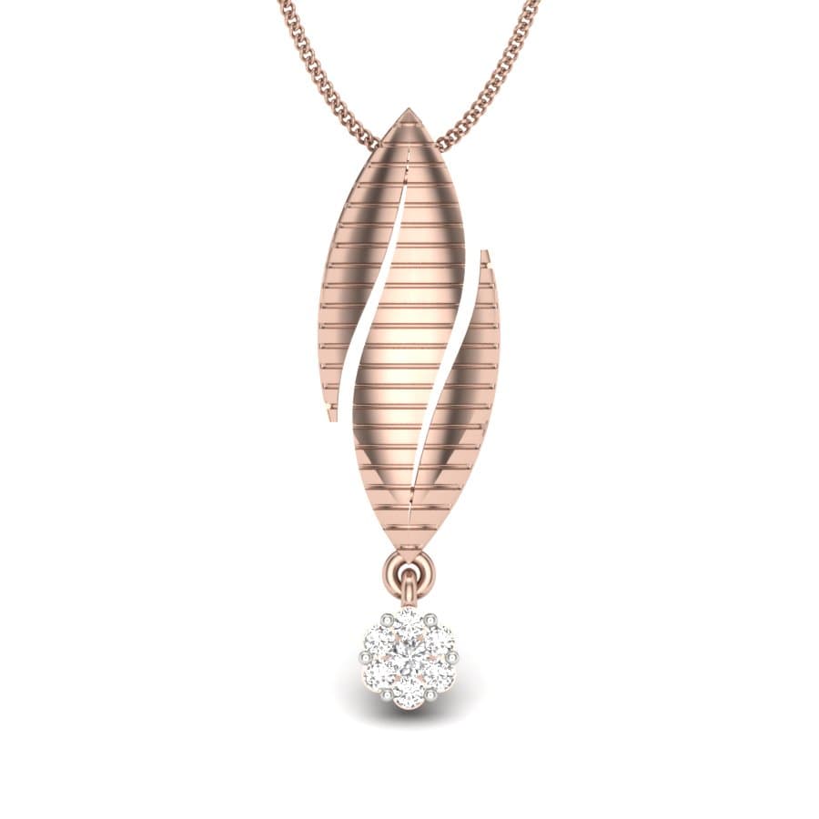 Cut Leaf Diamond Pendant