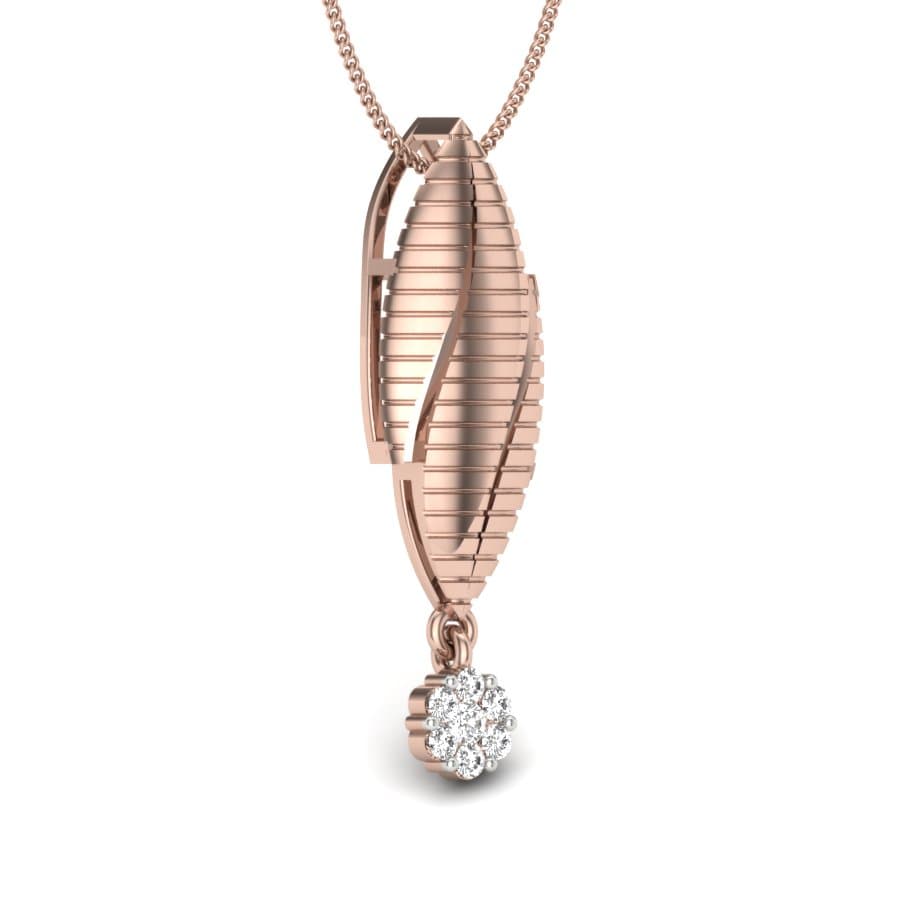 Cut Leaf Diamond Pendant