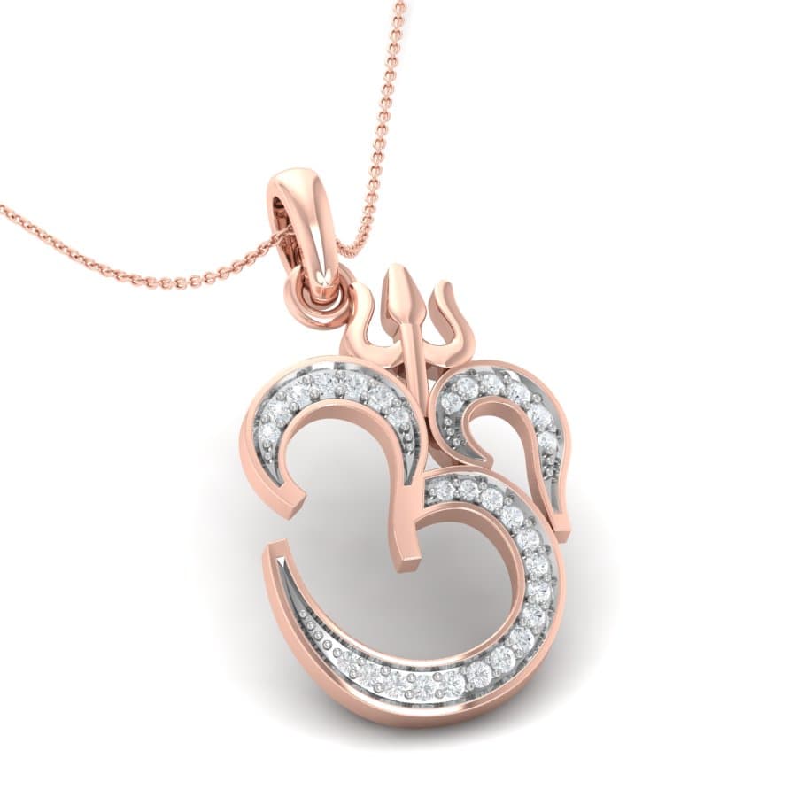 Om Shivay Diamond Pendant
