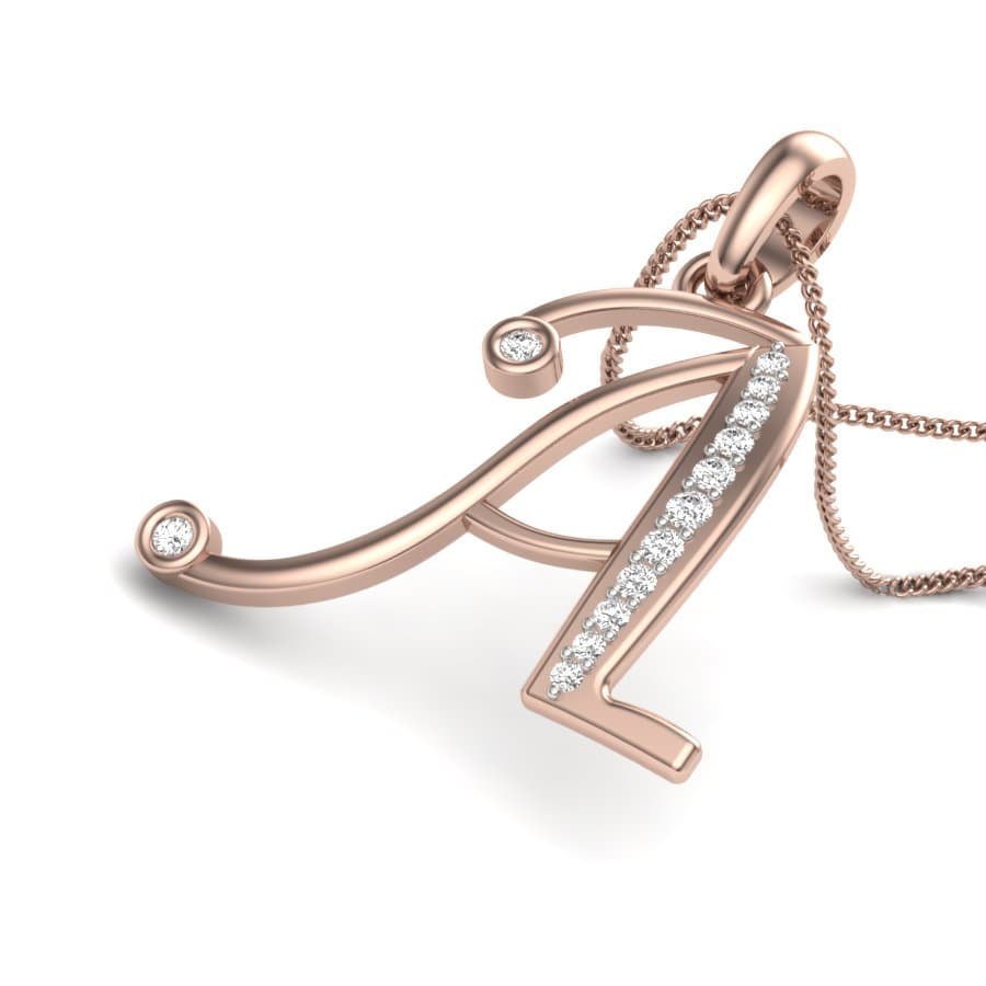 The Initial A Diamond Pendant