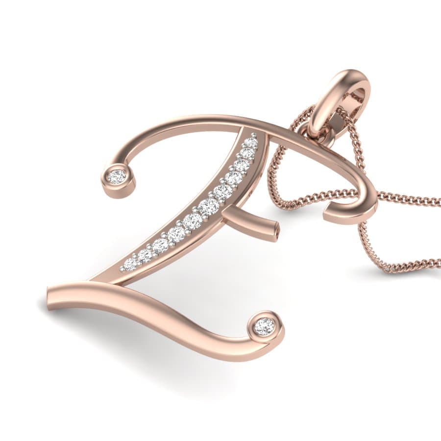 The Initial E Diamond Pendant