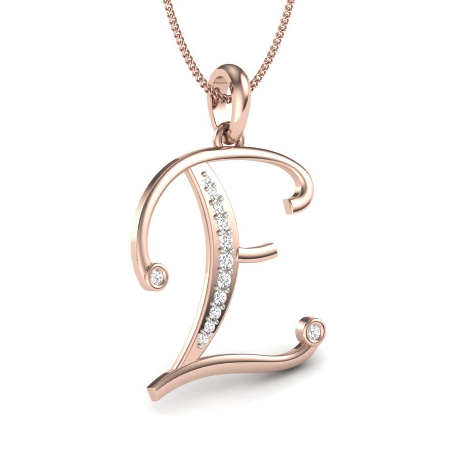 The Initial E Diamond Pendant