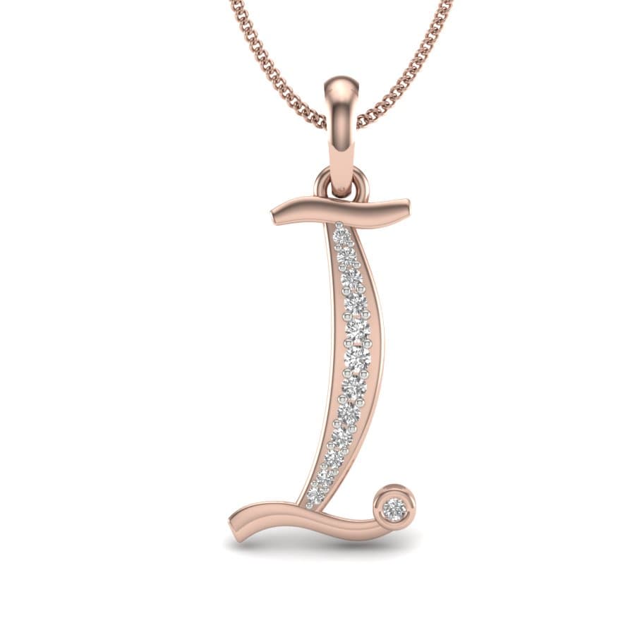 The I Alphabet Diamond Pendant