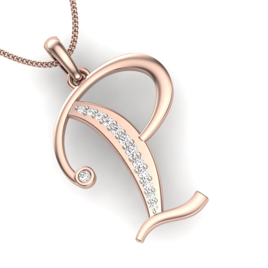 The Initial P Diamond Pendant