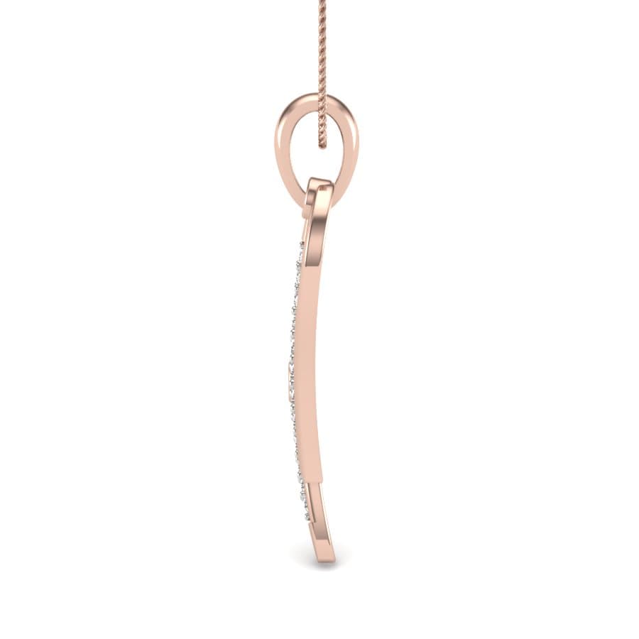 The V Initial Diamond Pendant