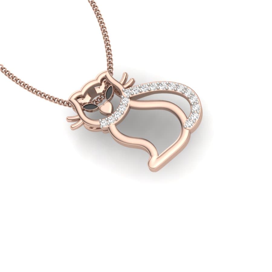 The Kitty Kids Diamond Pendant
