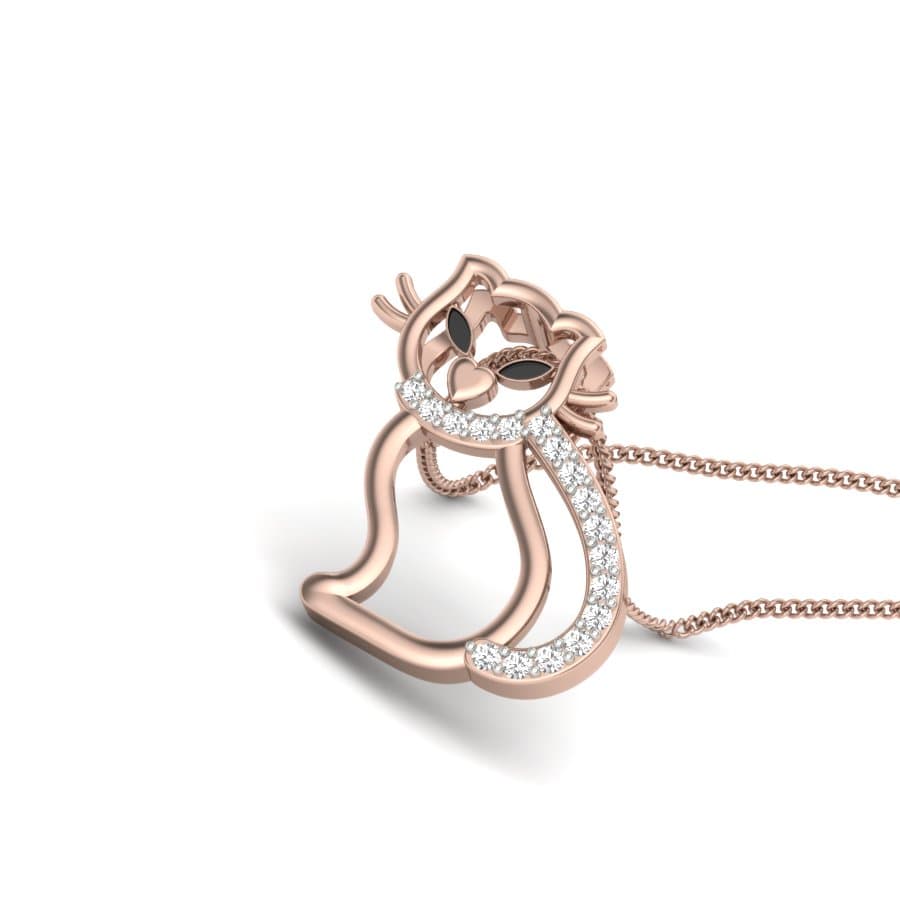The Kitty Kids Diamond Pendant