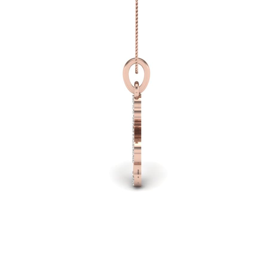 Dog Bone Shape Diamond Pendant