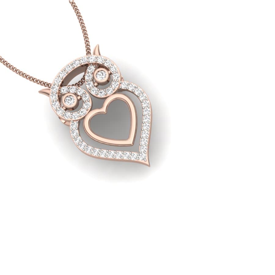 Mini Owl Diamond Pendants