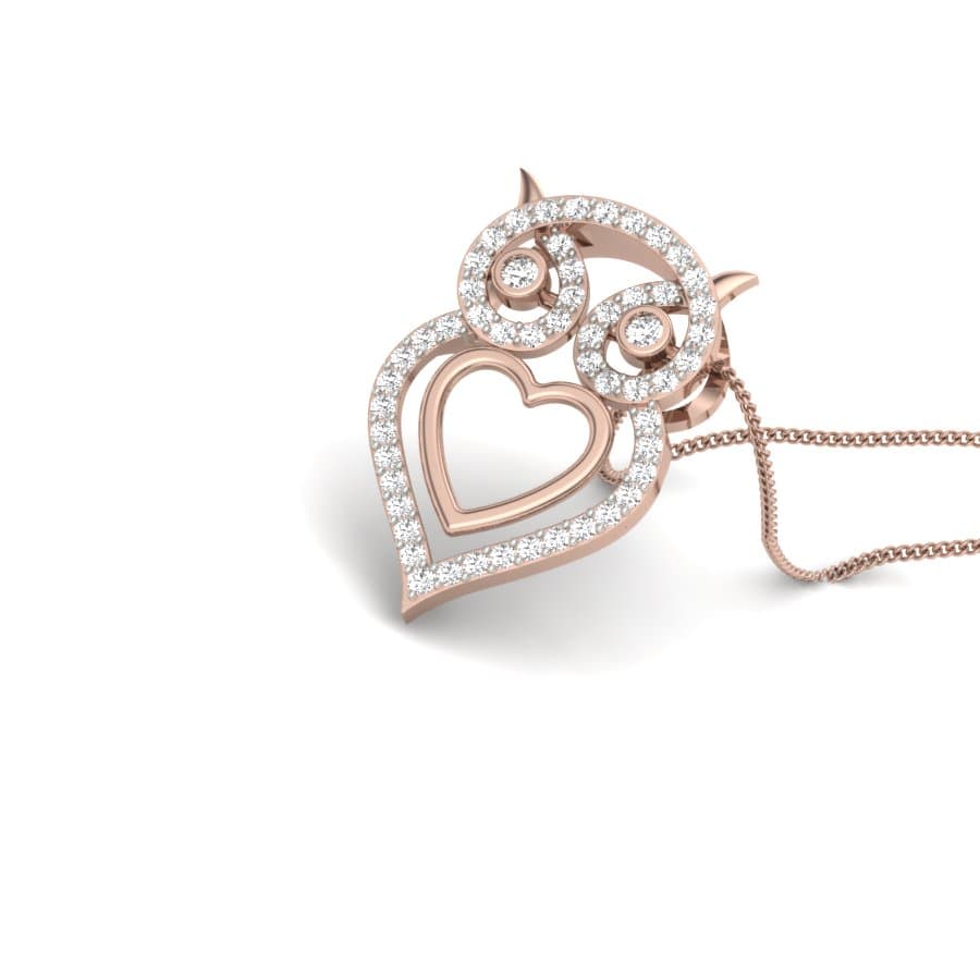 Mini Owl Diamond Pendants