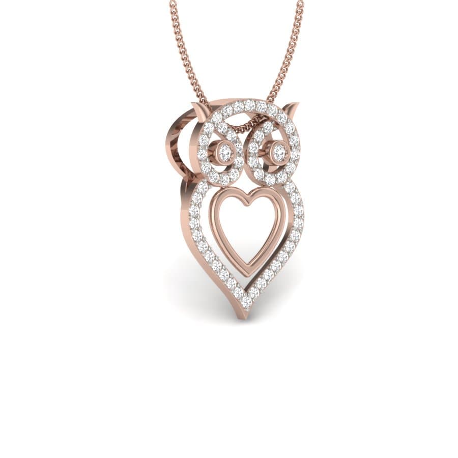 Mini Owl Diamond Pendants