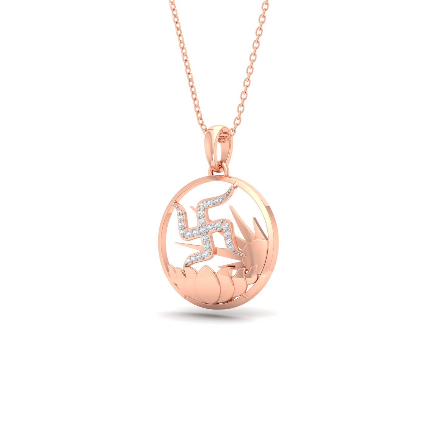 Swastik Diamond Pendant