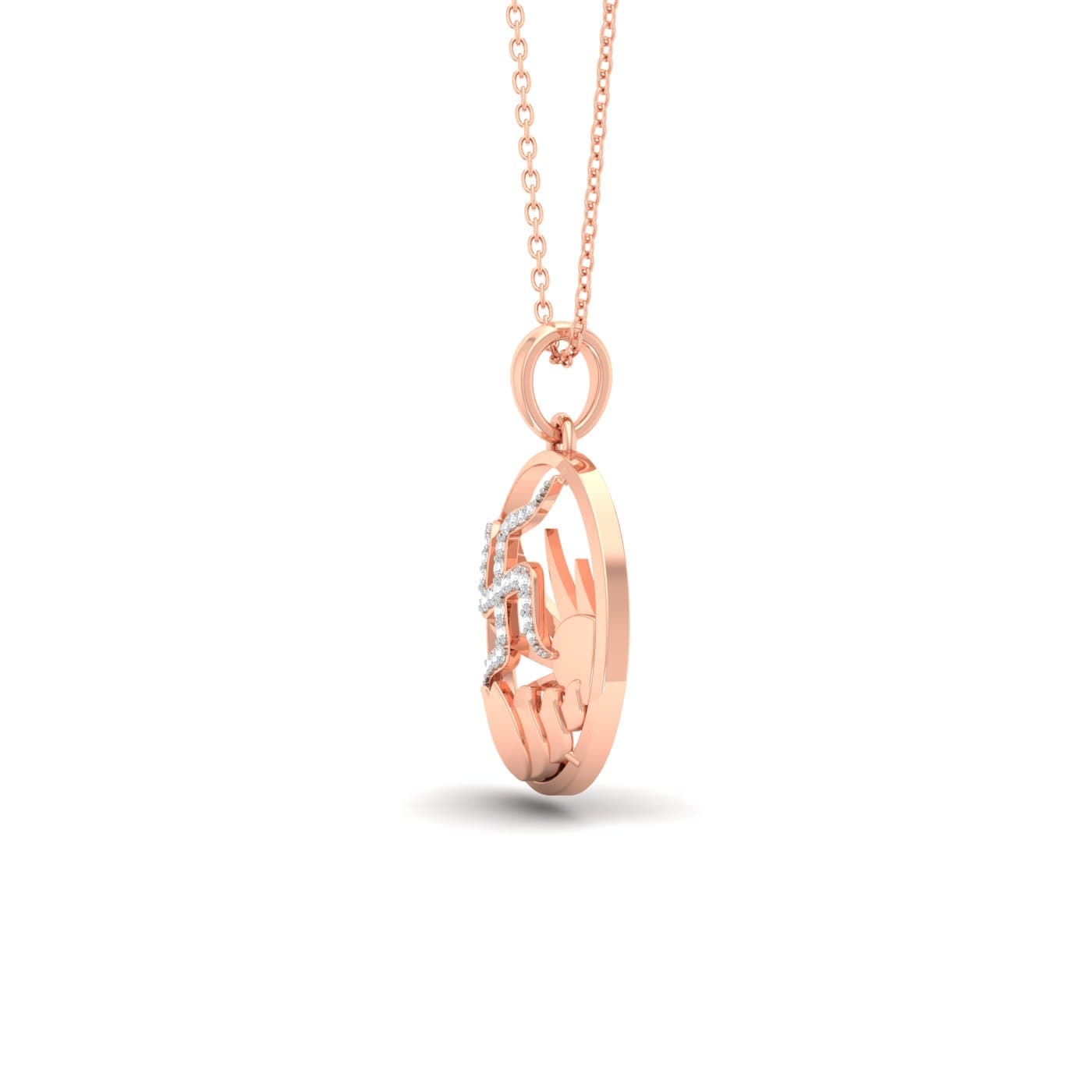 Swastik Diamond Pendant