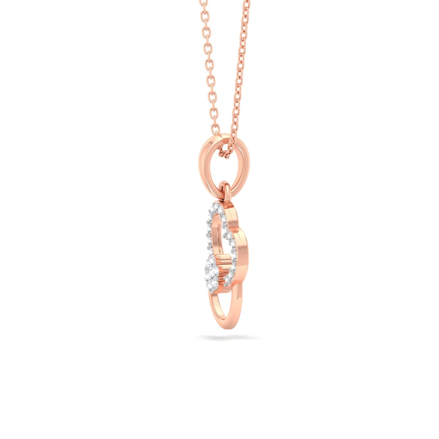 Lock Heart Diamond Pendant