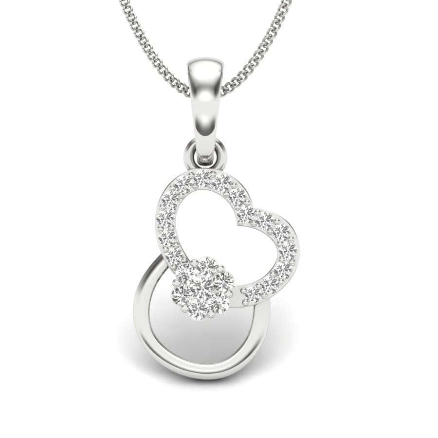 Lock Heart Diamond Pendant