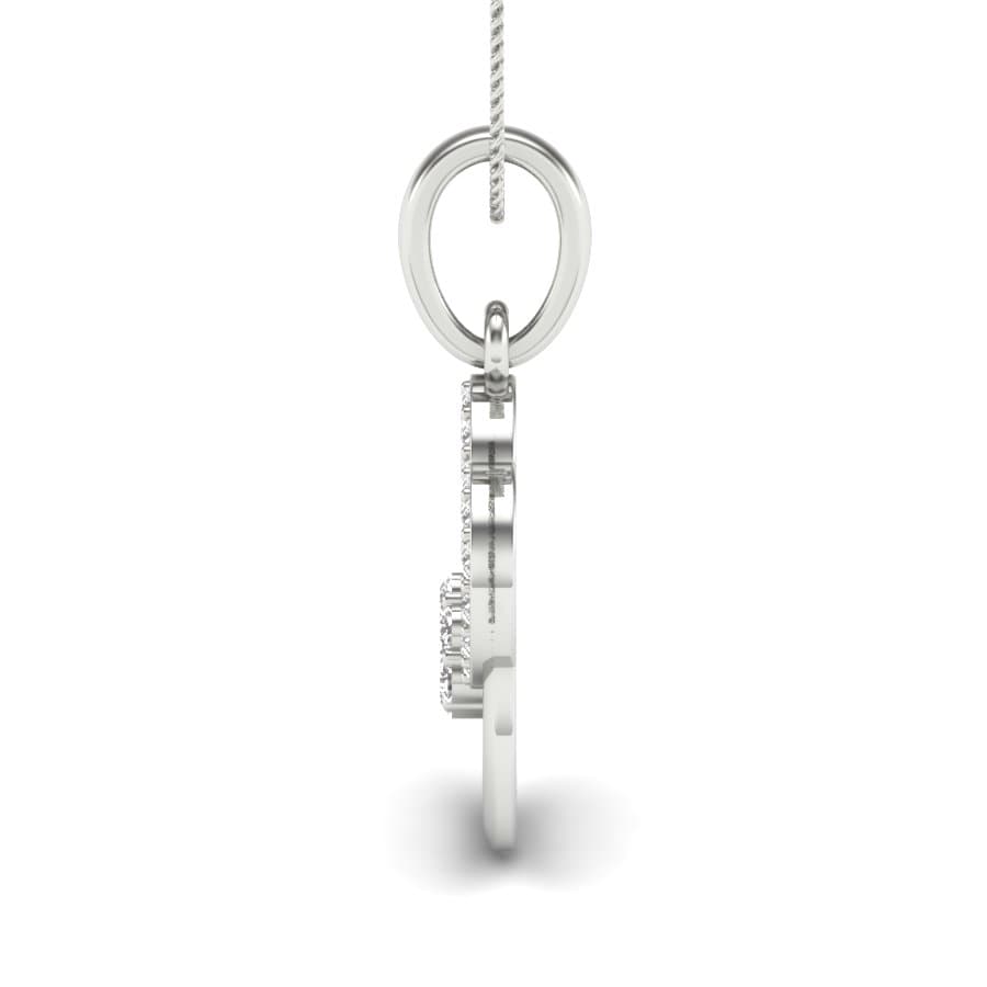 Lock Heart Diamond Pendant