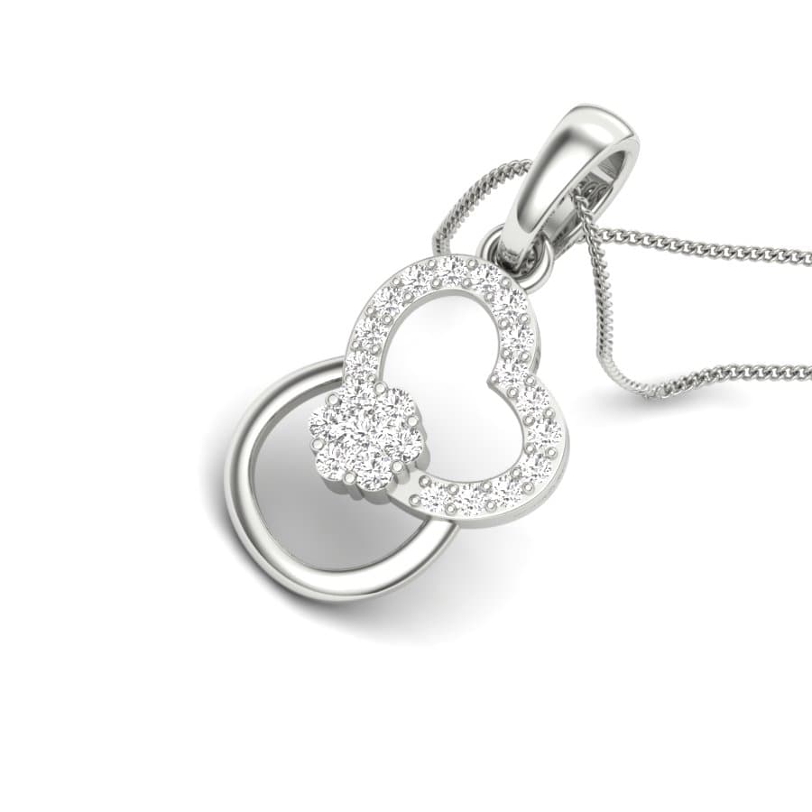 Lock Heart Diamond Pendant
