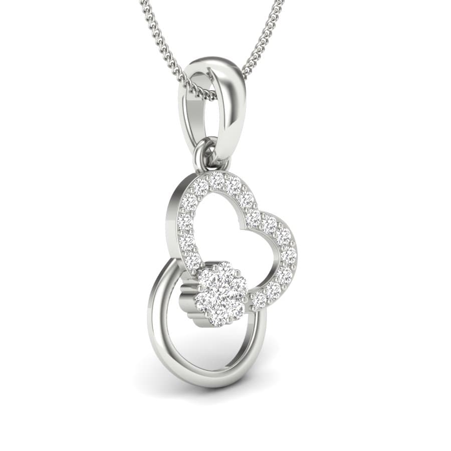 Lock Heart Diamond Pendant